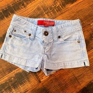 VINTAGE Y2k GUESS LIGHT BLUE JEAN SHORTS SIZE 24